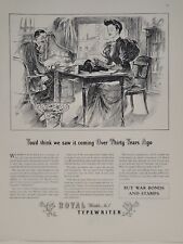 1942 Royal Typewriter Fortune WW2 Print Ad Q3 secretary Victorian Office picture