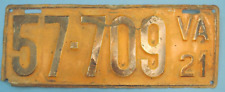 1921 Virginia license plate picture