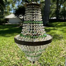 Antique Old French Beaded Basket Chandelier picture