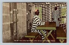 St Augustine FL, One Cell Blocks At Old Jail, Florida Vintage Postcard picture