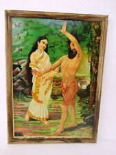 Antique Shakuntala Janm Ravi Varma Fine Art Lithographic Press Bombay Collecti
