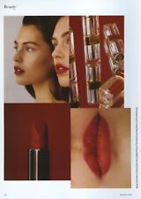 CHANEL - Red Lipstick Female Lips Fashion Model - Magazine 2 Page Print AD picture