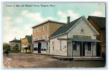 c1910 WH Martin Hats & Caps Main and Marginal Streets Kingman Maine ME Postcard picture