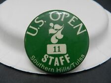 VTG 1977 US OPEN PGA GOLF SOUTHERN HILLS/TULSA Pin Pinback Button - Green/White picture