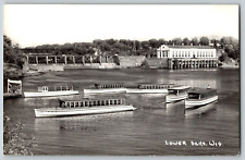 RPPC Vintage Postcard - Lower Dells, Wisconsin - River - Unposted - Real Photo picture