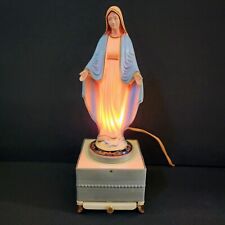 1950's HARTLAND Virgin Mother Mary Lighted Figurine Music Box* Vintage Religious picture