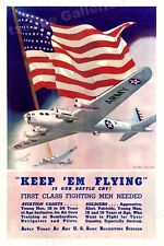 Keep 'Em Flying is Our Battle Cry - US Army WWII Recruiting Poster - 24x36 picture