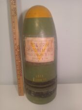 Vintage Practice Dummy Mortar Round Thick Plastic Made Into A Bank Large 17