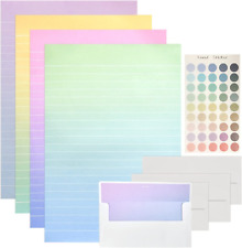 72 Pcs Colorful Stationery Paper and Envelopes Set, 48 Lined Letter Writing Pape picture