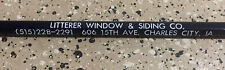 LITTERER WINDOW SIDING CO CHARLES CITY  IOWA ADVERTISEMENT RARE Vintage PENCIL picture
