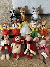 Vintage Disney Store Lot of Alice in Wonderland And Bambi Mini Bean Bag Plush picture