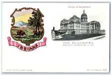 c1905 Square Miles Admitted Union Capitol Indianapolis Indiana Vintage Postcard picture