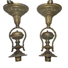 Antique set of 2 Brass Wall Candle Holder, Solid Brass Heavy Brass Engraved wall picture