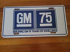 Vintage GM 75TH ANNIVERSARY License Plate FROM 1983 picture
