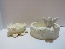 VTG PARTYLITE CANDLE HOLDERS FLOWER AND FAIRY/ANGEL DESIGN picture