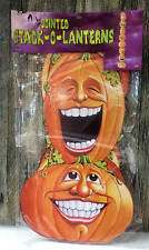 Beistle Jointed Stack-O-Lanterns Halloween Decoration NOS Vintage 1997 READ picture