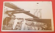 RPPC WWI USS North Dakota Jones & Pruitt Naval Photographers Brooklyn Bridge NY picture