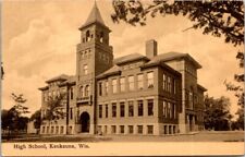 Vintage Postcard Kaukauna High School Kaukauna Wisconsin WI c.1907-1915     Q130 picture
