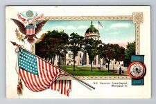 Montpelier VT-Vermont, Vermont State Capitol, Antique Vintage Souvenir Postcard picture