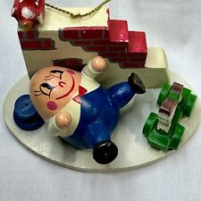 Vintage Humpty Dumpty on Wall Wood Wooden Christmas Ornament picture