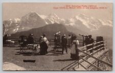 Switzerland Seeing Schynige Platte Through A Telescope Sight Seeing Postcard B44 picture