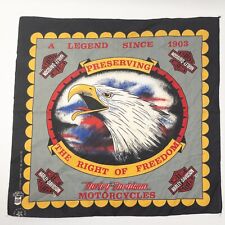 Vintage 1980-90s Harley Davidson Preserving The Right Of Freedom Eagle Bandana picture