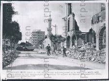 1956 Port Said Egypt British Tank & Solders Looked for Snipers Press Photo picture