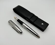 Montblanc Meisterstück Solitaire Stainless Steel 146 Fountain Pen With Pouch picture