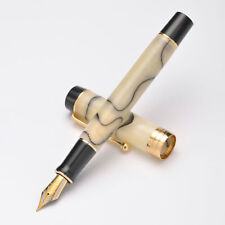 Jinhao 100 White Lines Resin Fountain Pen EF/F/M/Bent Nib Gift Office Gift Pen picture