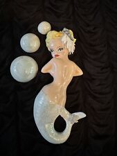 *RARE*Vintage inspired Mermaid pinup wall piece with bubbles picture