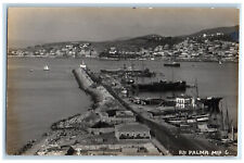 c1910 Boat Ship Sailing Scene Palma Spain Unposted Vintage RPPC Photo Postcard picture