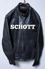 Schott Single Rider Leather Jacket Genuine Black picture