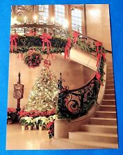 Postcard Grand Staircase Christmas Vanderbilt Biltmore Estate Winery NC #17057 picture