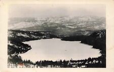 RPPC Aerial View of Donner Lake Truckee California c1940s Real Photo Postcard picture
