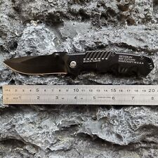 Stylish and sophisticated black dual model assisted opening rescue folding knife picture