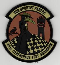 USAF PATCH 48th CYBERSPACE TEST SQ, OCP, PVC, Eglin AFB, FL, hooked back 3.5