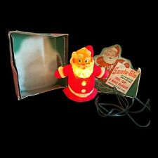 Santa-Glo Christmas Tree Top Wall Window Light Glolite Felted WORKING Vintage picture