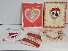 Vintage  Ephemera Greeting Cards 1950s Set Of 5 Valentine And Birthday picture