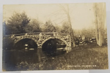 Real Photo RPPC Stone Bridge HILLSBORO New Hampshire c1922 Postcard picture