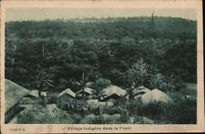 Belgian Congo Village Indigene Dans la Foret Postcard Vintage Post Card picture