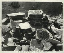 1973 Press Photo Blocks of Polyurethane Insulation Removed From Working Area picture