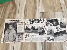 Chad Allen teen magazine pinup clipping articles barefoot beach Aloha Teen Beat picture