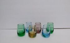 6 Miniture Mult-Color Shot Glasses BARWARE LR2 picture