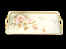 Hummelwerk Dogwood Victorian Garden Porcelain Hand Painted Vanity Tray Japan 10