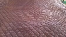 Vtg Lavender Satin Hand Quilted Bedspread  comforter  Hollywood Regency  80 x 88 picture