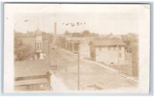 Lowell, IN Postcard-  RPPC c1910s EAST VIEW Street Scene picture