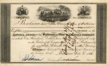 Baltimore and Ohio Rail Road Co. signed by Louis McLane - Stock Certificate - Au picture