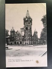 Postcard Oneida NY c1905 - First Baptist Church picture