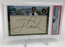 President JIMMY CARTER PSA AUTO Signed Custom Cut Card 1/1 slab PSA AUTHENTIC picture