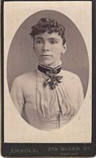 1888 Auckland Australia Woman with Curls CDV Photograph picture